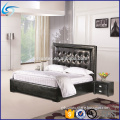 Latest modern bedroom design leather upholstered bed